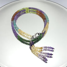 Amethyst Natural, Tsavorite, Peridot, Citrine, Spessartite, and Aqua Necklace