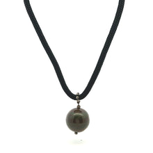 Natural Jasper Gemstone 20mm Ball Dark Twisted Cord Pendant Necklace