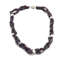 Timeless Handmade Natural Garnet Tube Plain & Agate Round Gemstone Beaded 15.2