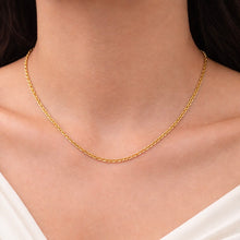 Micron Gold Plated Cable Chain Necklace | Classic Interlocking Link Design | Modern Unisex Jewelry