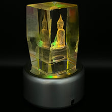 3D Crystal Buddha Meditation Lamp Religious Zen