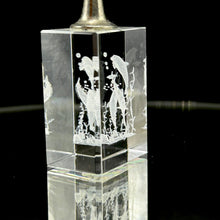 3D Crystal Dolphin Dance Keychain Laser Engraved