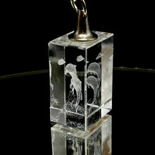 3D Crystal Dolphin Delight Keychain Laser Engraved