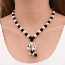 Natural Tourmaline & Pearl Gemstone Handmade Necklace Jewelry