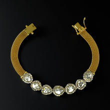 18K Yellow Gold Diamond Polki Bracelet – Elegant Piece Reflecting Indian Jewelry Traditions