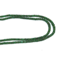 Natural Precious Necklace Zambia Emerald Gem Beads 2 Strands Layered Unique Jewelry