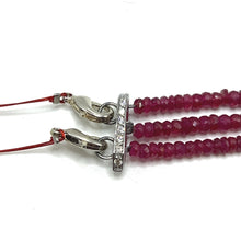 Natural Precious Necklace Ruby Gem Beads 3 Strands Layered Unique Jewelry