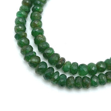 Natural Precious Necklace Zambia Emerald Gem Beads 2 Strands Layered Unique Jewelry