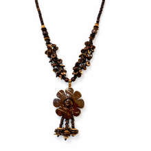 Natural Handmade Coconut Palm Wood Shell Necklace with Ethnic Style Tassels Jewelry