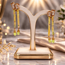 9K Two-Tone Gold | Natural Sapphire Tourmaline & Diamond Necklace & Bracelet Set - Necklace Bracelet Set