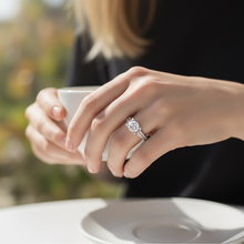 9K White Gold Classic Diamond Ring | Round Brilliant Solitaire Four-Prong Setting | Timeless Jewelry - Ring