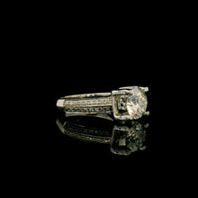 9K White Gold Classic Diamond Ring | Round Brilliant Solitaire Four-Prong Setting | Timeless Jewelry - Ring