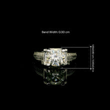 9K White Gold Classic Diamond Ring | Round Brilliant Solitaire Four-Prong Setting | Timeless Jewelry - Ring