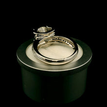 9K White Gold Diamond Ring | Classic Round Solitaire | Channel-Set Band Design | Elegant Bridal Style - Ring