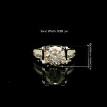 9K White Gold Diamond Ring | Classic Round Solitaire | Channel-Set Band Design | Elegant Bridal Style - Ring
