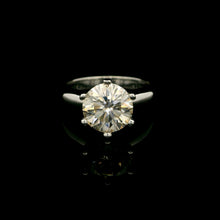 9K White Gold Engagement Round Solitaire Ring | Channel-Set Band | Classic Cathedral Bridal Design - Ring