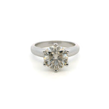 9K White Gold Engagement Round Solitaire Ring | Channel-Set Band | Classic Cathedral Bridal Design - Ring