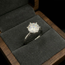 9K White Gold Round Solitaire Engagement Ring | Timeless Classic Six-Prong Bridal Fine Jewelry - Ring