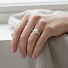 9K White Gold Round Solitaire Engagement Ring | Timeless Classic Six-Prong Bridal Fine Jewelry - Ring