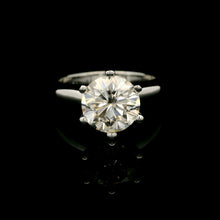 9K White Gold Round Solitaire Engagement Ring | Timeless Classic Six-Prong Bridal Fine Jewelry - Ring