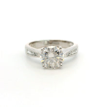 9K Yellow Gold Diamond Ring | Round Solitaire Center | Channel-Set & Pavé Band Design | Classic Bridal Elegance - Ring