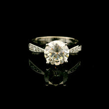9K Yellow Gold Diamond Ring | Round Solitaire Center | Channel-Set & Pavé Band Design | Classic Bridal Elegance - Ring