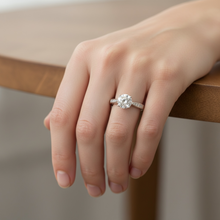 9K Yellow Gold Diamond Ring | Round Solitaire Center | Channel-Set & Pavé Band Design | Classic Bridal Elegance - Ring