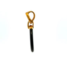 9K Yellow Gold Natural Diamond & Black Onyx Allah Arabic Calligraphy Pendant | Islamic Sacred Calligraphy Jewelry