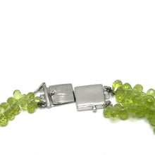 9K Yellow Gold | Natural Peridot Sapphire Citrine & Diamond Necklace & Earrings Set | Cylindrical Bars - Necklace