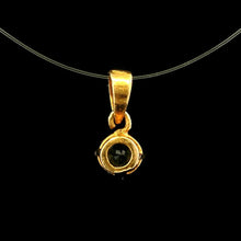 9K Yellow Gold Natural White Topaz Pendant | Classic Four Prong-Set Solitaire Mount Fine Jewelry - Pendant