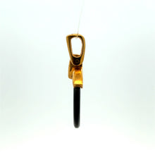 9K Yellow Gold Pendant Natural Black Onyx Allah Calligraphy Religious Two-Sided | Sacred Islamic Symbol Medallion