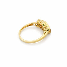 9K Yellow Gold Stackable Half Eternity Ring | Natural Citrine Amethyst & Blue Topaz | Multi Gemstone Bezel-Set - Ring