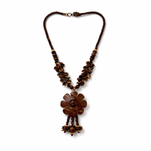 Natural Handmade Coconut Palm Wood Shell Necklace with Ethnic Style Tassels Jewelry
