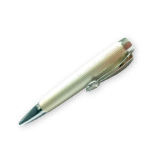 Luxury Handcrafted Writing Pen Silver Tip and Pearly Pleated Style