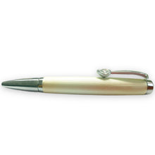 Luxury Handcrafted Writing Pen Silver Tip and Pearly Pleated Style