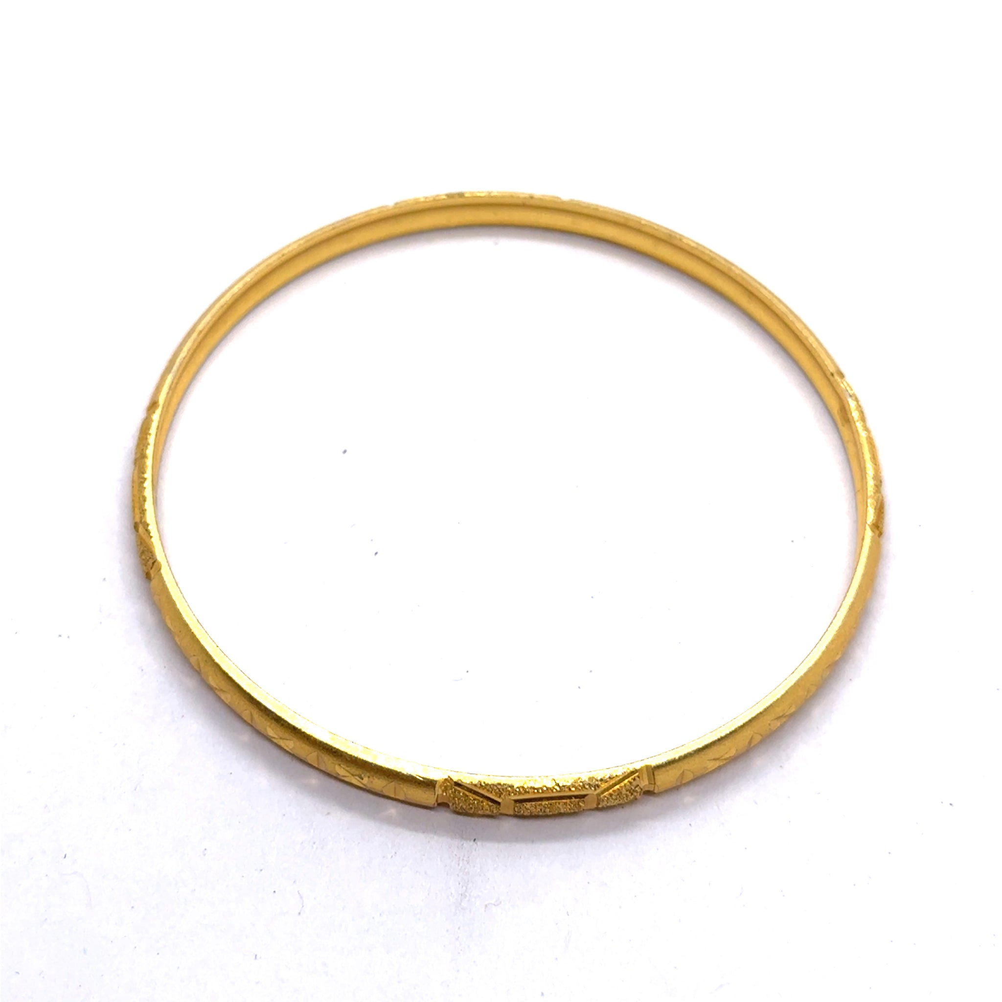 Timeless Yellow Gold Plated Bangles with Deep Engraving, Geometric Motifs, and Rich Traditional Finish Electro Gold Plated Bangle