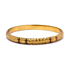 Traditional Yellow Gold Plated metal Bangles with Intricate Engraving and Symmetrical Geometric Textures