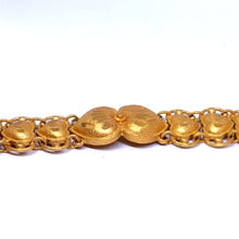 Yellow Gold Micron Plated Heart Bracelet – Micron Finish & Fine Engraving