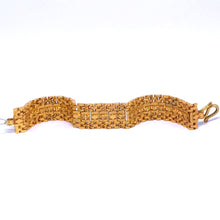 Yellow Gold Micron Plated Bracelet for Men – Bold Texture & Geometric Detail