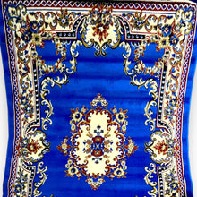 Persian Rectangle Carpet Viking Blue Floral Texture 5.25x7 ft Rug