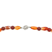 Natural Carnelian Balloon & Garnet Gemstone 15.5 inch Necklace Jewelry