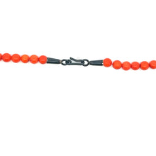 Natural Coral Plain 6mm Ball Semiprecious Necklace