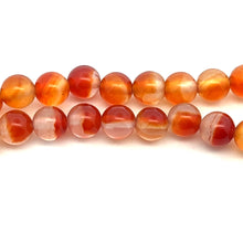 Natural Carnelian Plain 6mm Ball Semiprecious Necklace