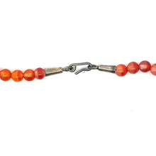 Natural Carnelian Plain 6mm Ball Semiprecious Necklace