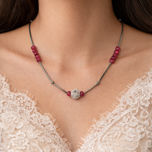 Natural Ruby Rondelle Facet Beads Gemstone Necklace