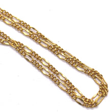Micron Gold Plated Figaro Chain Necklace Jewelry