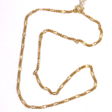 Micron Gold Plated Figaro Chain Necklace Jewelry