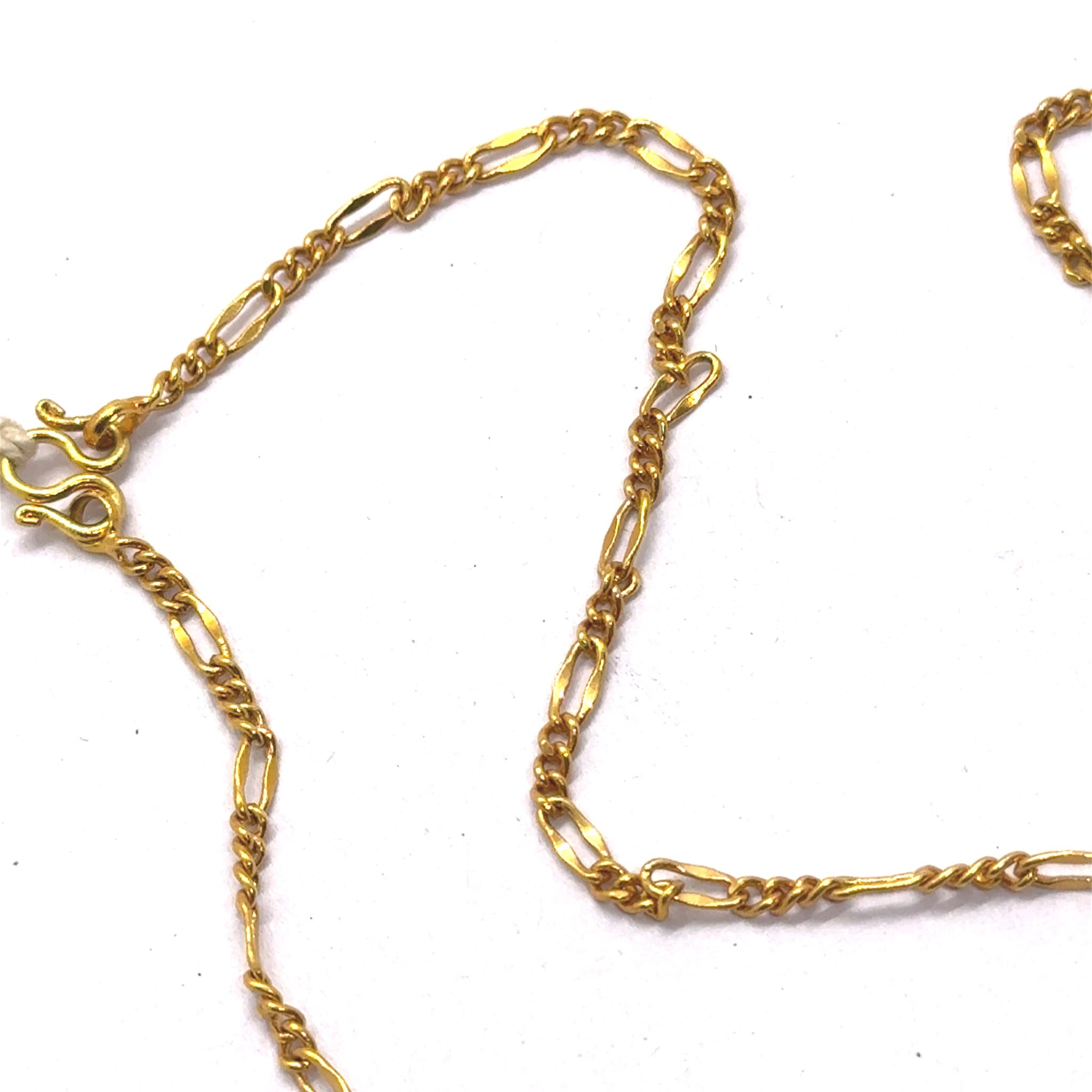 Micron Gold Plated Figaro Chain Necklace Jewelry