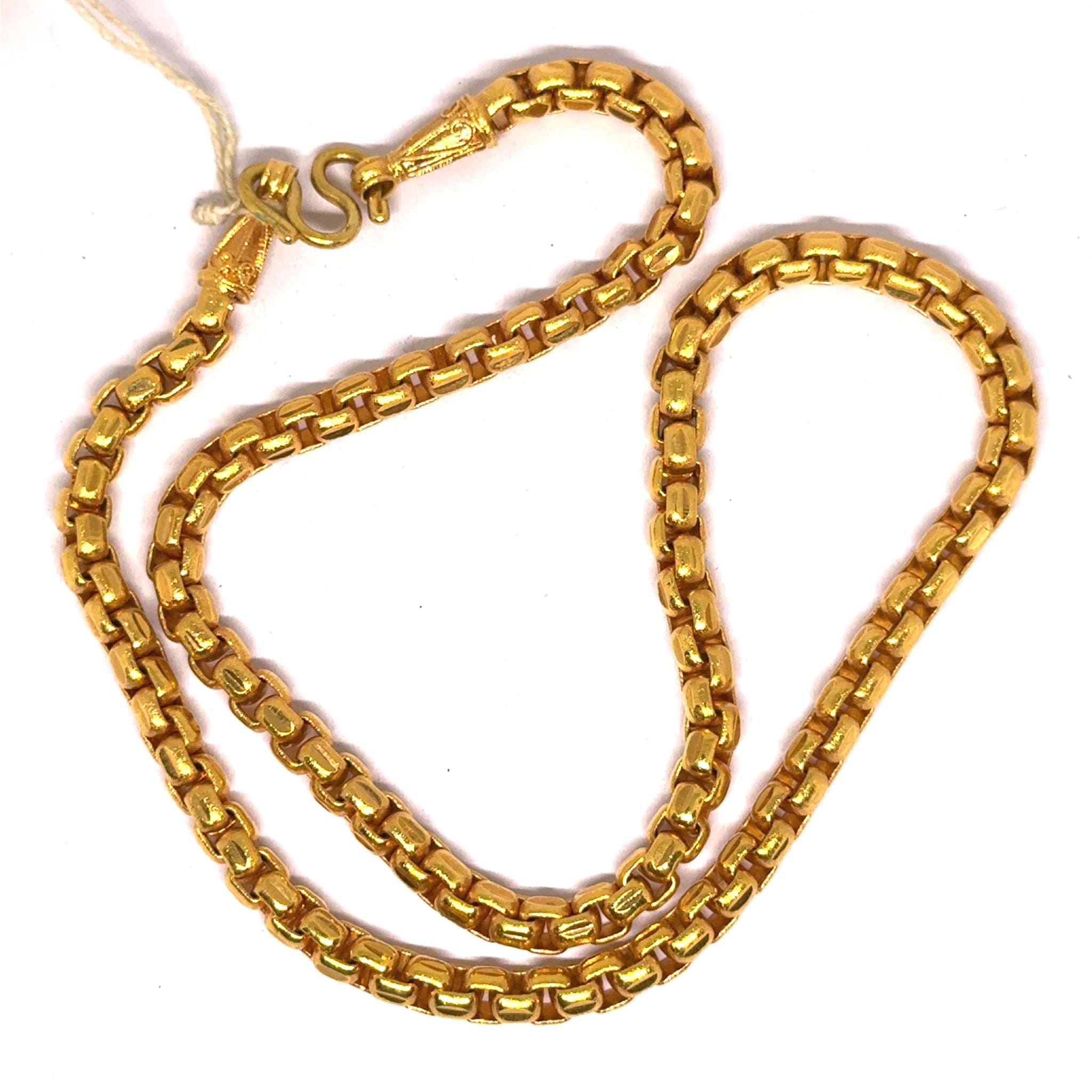 Micron Plated Gold Jewelry Necklace Box Chain Jewelry