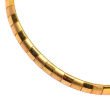 Gold Plated Classic Matte and Shiny Square Linked Choker Jewelry